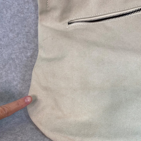 Iswee Canvas Two Handle Purse Magnetic Close 12" X 11" - Picture 3 of 10